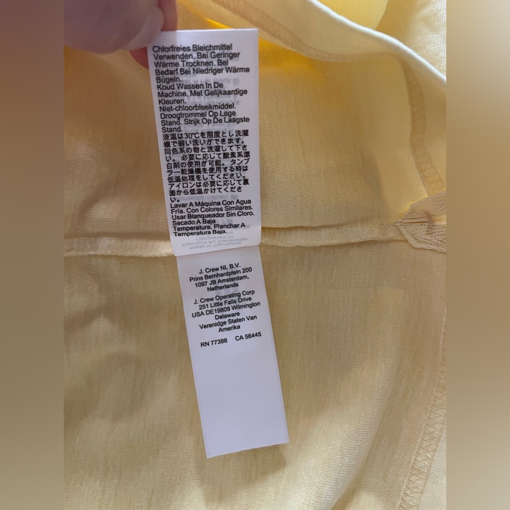 New J.Crew Women Crew Neck Yellow Top Size Medium - Picture 9 of 10